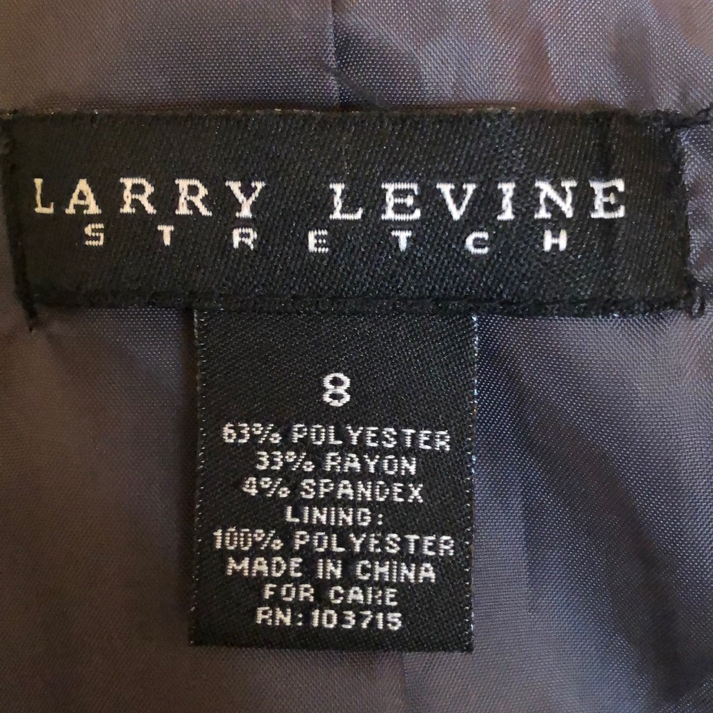 Larry Levine Gray Stretch Crop Blazer Jacket - Size 8 - Picture 9 of 10